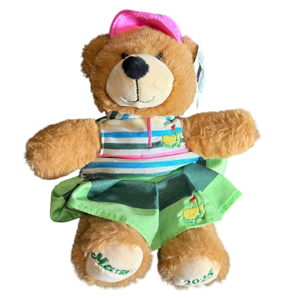 Masters Tournament 2025 Official Plush Bear Golf Augusta National Stuffed Animal